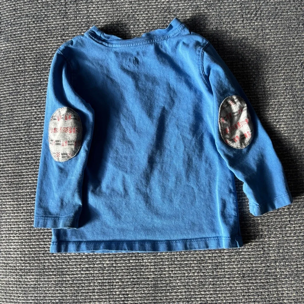 GAP Kids Yeti Graphic Long Sleeve Tee Blue 2T Winter Shirt